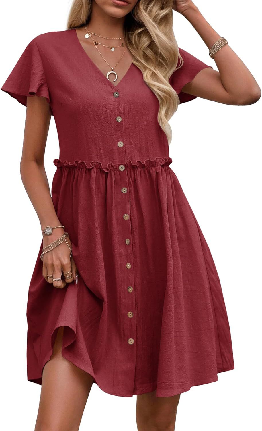 Liliosa – Button-Down Short Sleeve Dress