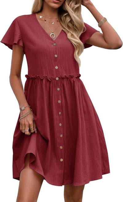 Liliosa – Button-Down Short Sleeve Dress