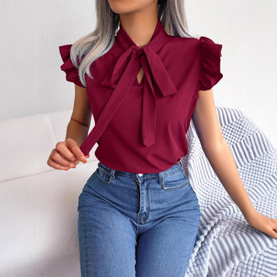 Hera – Ruffle Sleeve Pussybow Blouse