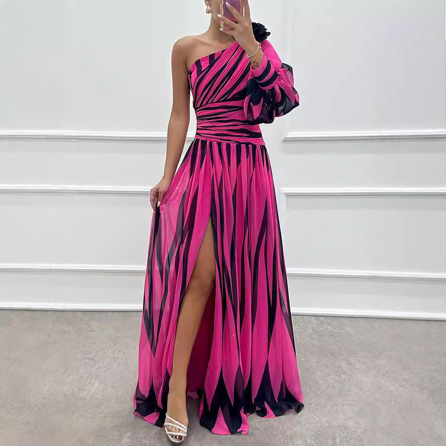 Noralie – Asymmetric Pleated Evening Dress