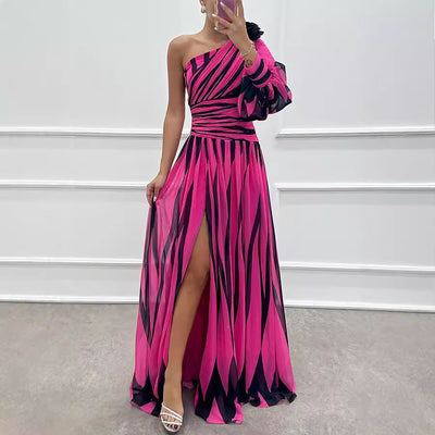 Noralie – Asymmetric Pleated Evening Dress