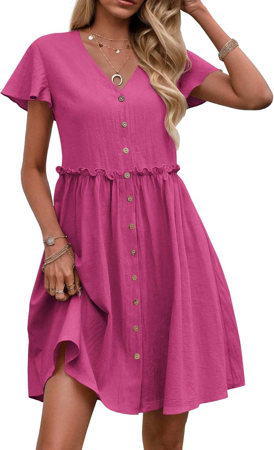 Liliosa – Button-Down Short Sleeve Dress