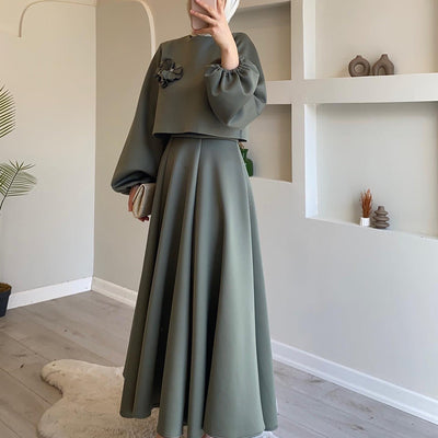 Fiora – Elegant Flared Modest Dress