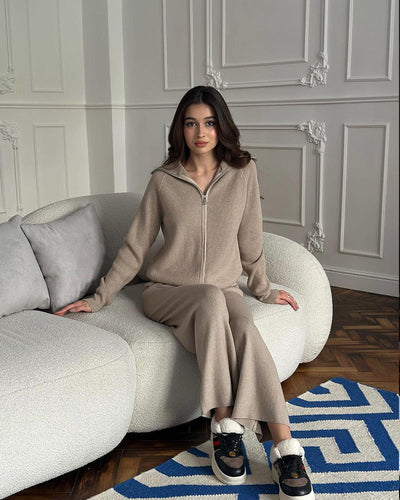 Melody – Zip-Up Knit Loungewear Set
