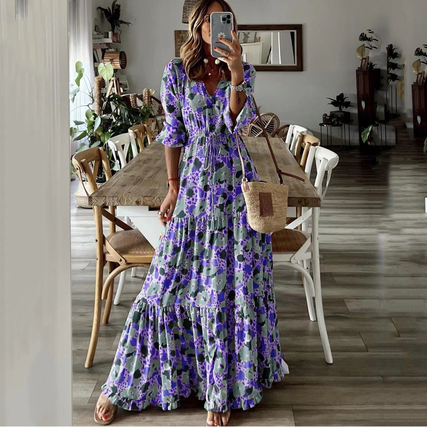 Sorrelith – Tiered Floral Maxi Dress