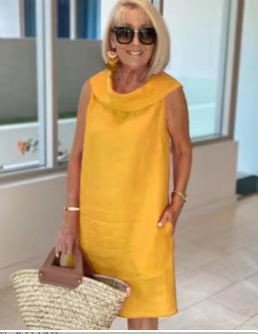 Greer – Draped Neck Shift Dress