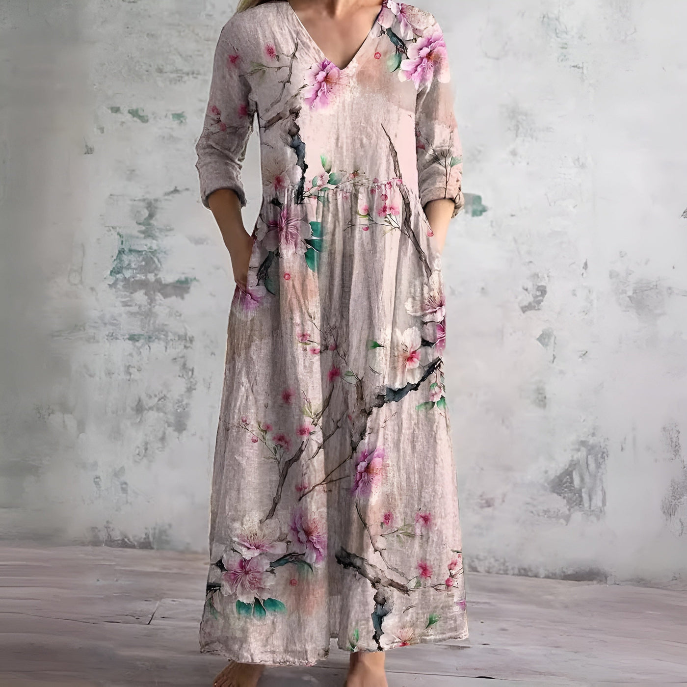 Nadine – Floral Print Maxi Dress