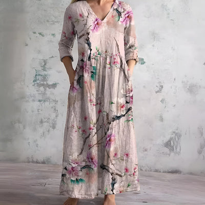 Nadine – Floral Print Maxi Dress