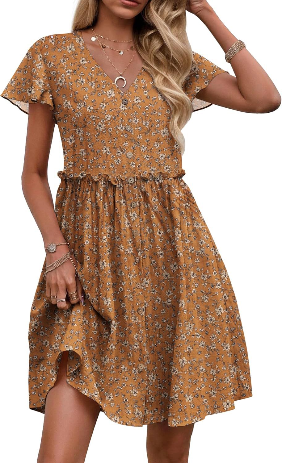 Liliosa – Button-Down Short Sleeve Dress