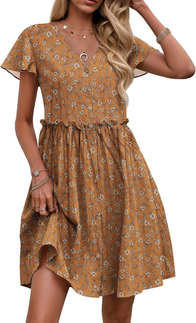 Liliosa – Button-Down Short Sleeve Dress