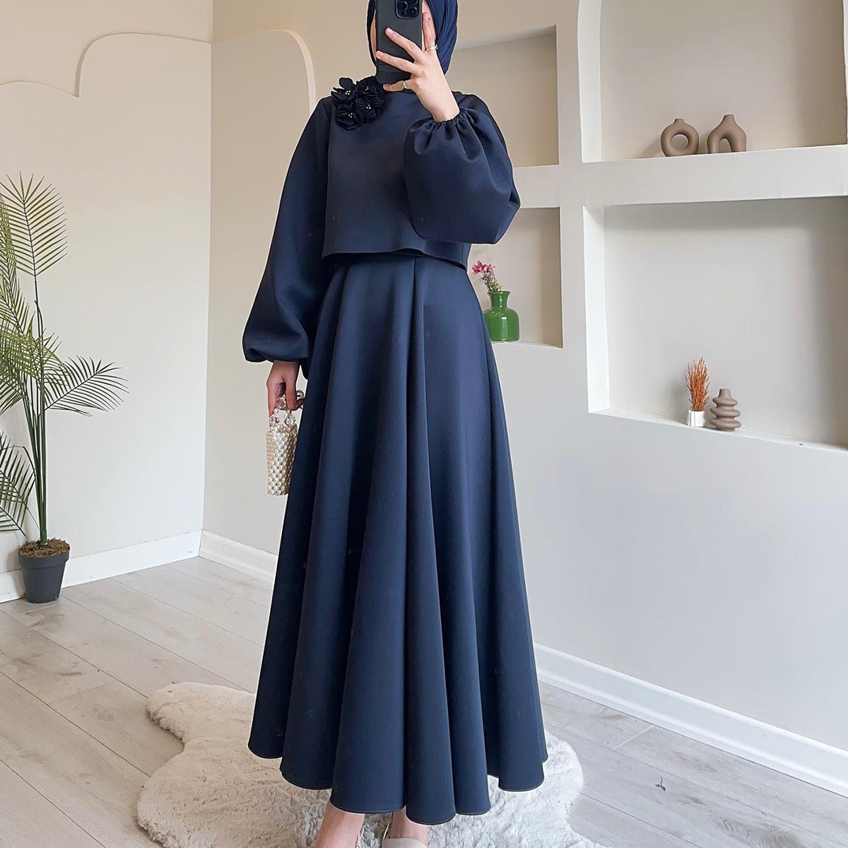 Fiora – Elegant Flared Modest Dress
