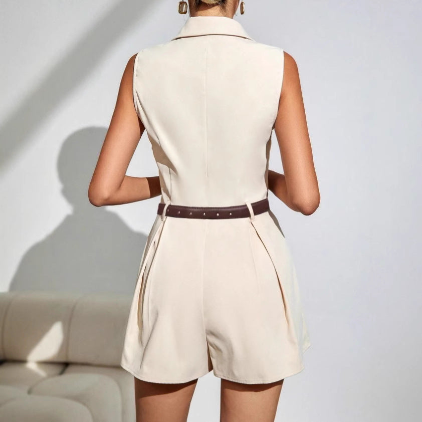 Odette – Tailored Lapel Playsuit