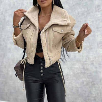 Bellamy – Shearling-Lined Cropped Jacket