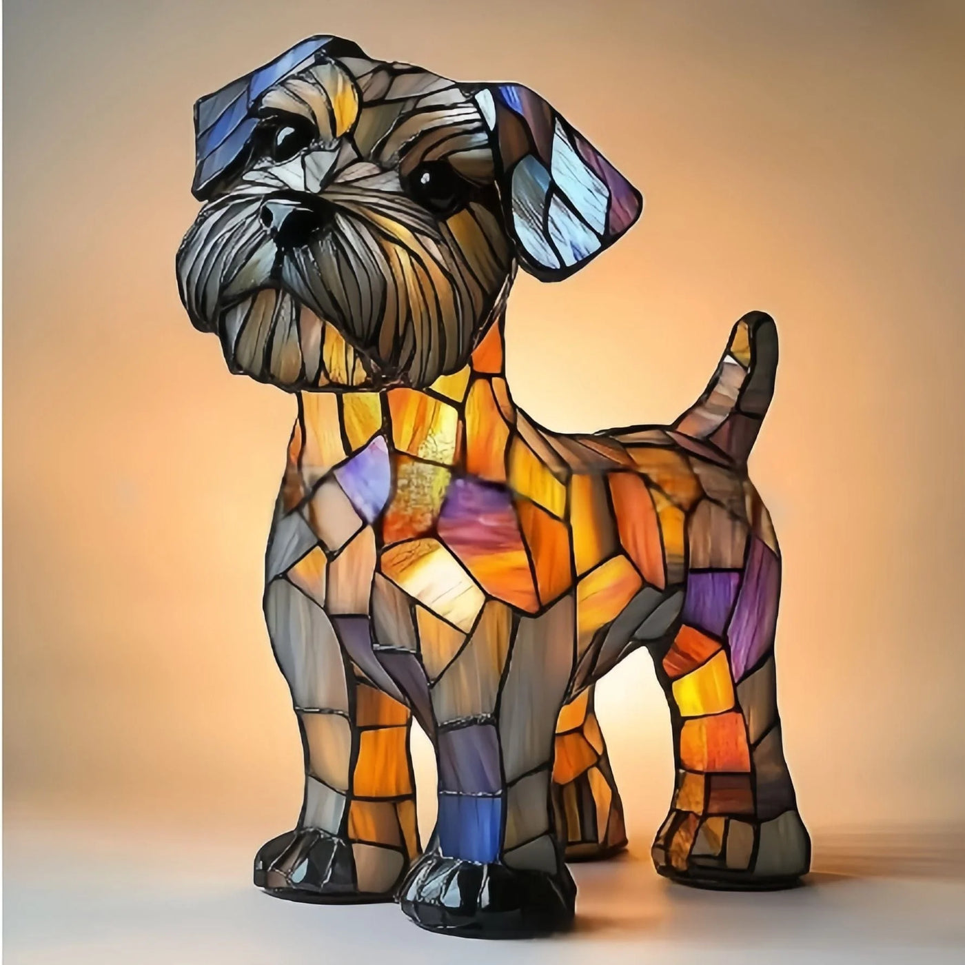 Luminous Companions – Stained Glass Dog Lamp