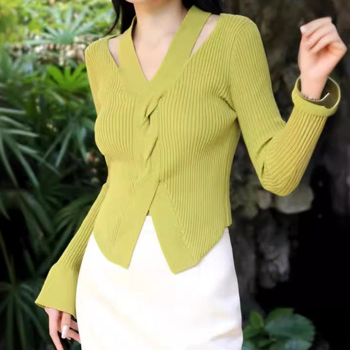 Darcie – Ribbed Wrap Sweater