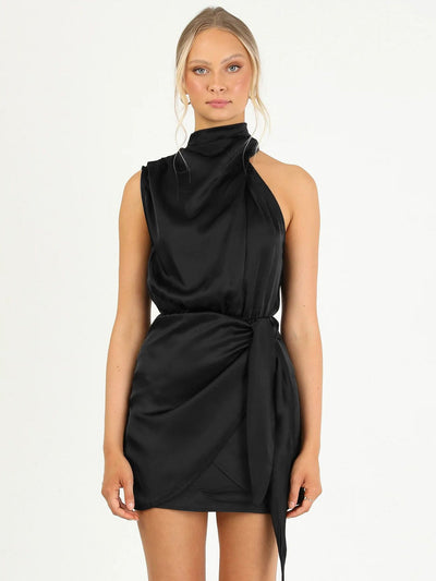 Duane – Draped Halter Mini Dress