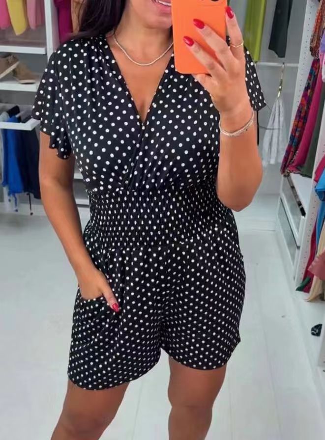 Jenna – Polka Dot Wrap Playsuit