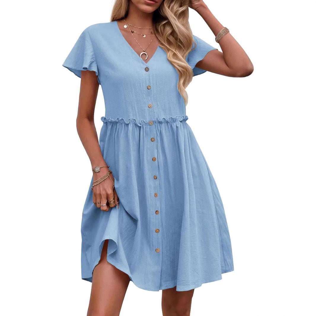 Liliosa – Button-Down Short Sleeve Dress