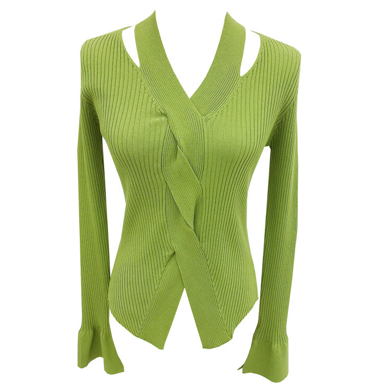 Darcie – Ribbed Wrap Sweater