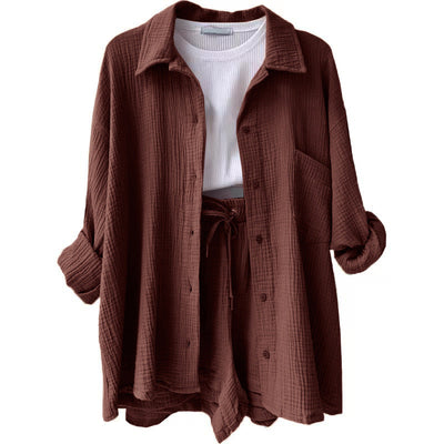 Blue – Textured Two-Piece Lounge Set