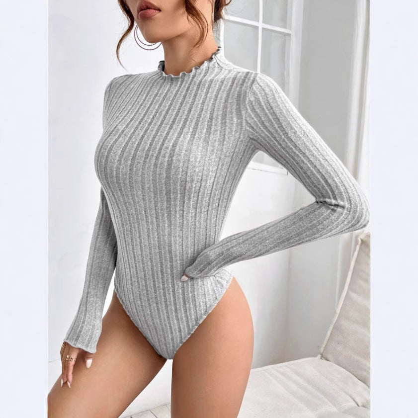 Sammy – Ribbed High-Neck Bodysuit