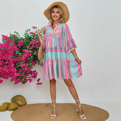 Jordyn – Boho Tiered Swing Dress