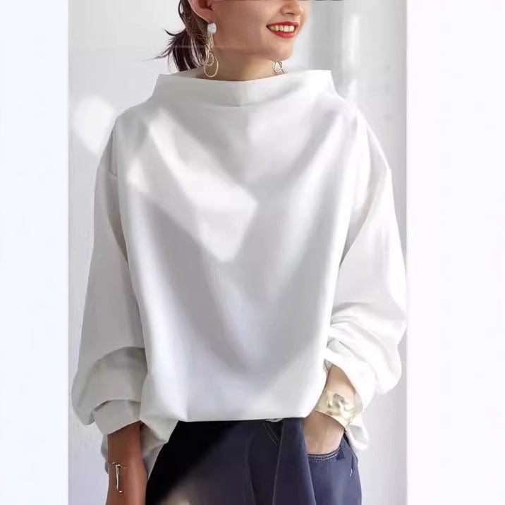 Wanda - High-Neck Soft Knit Top