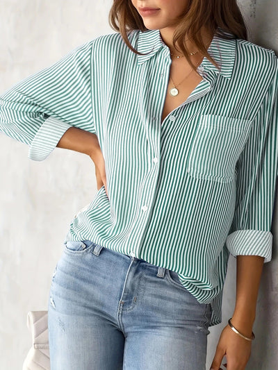 Angel – Striped Button-Up Shirt