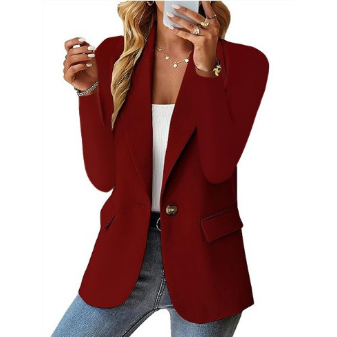 Tailored Single-Button Blazer
