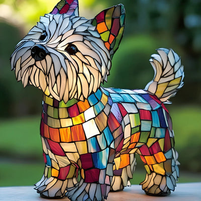 Luminous Companions – Stained Glass Dog Lamp