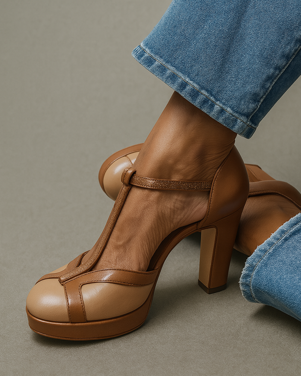 Molena - T-bar Strap Court Shoes