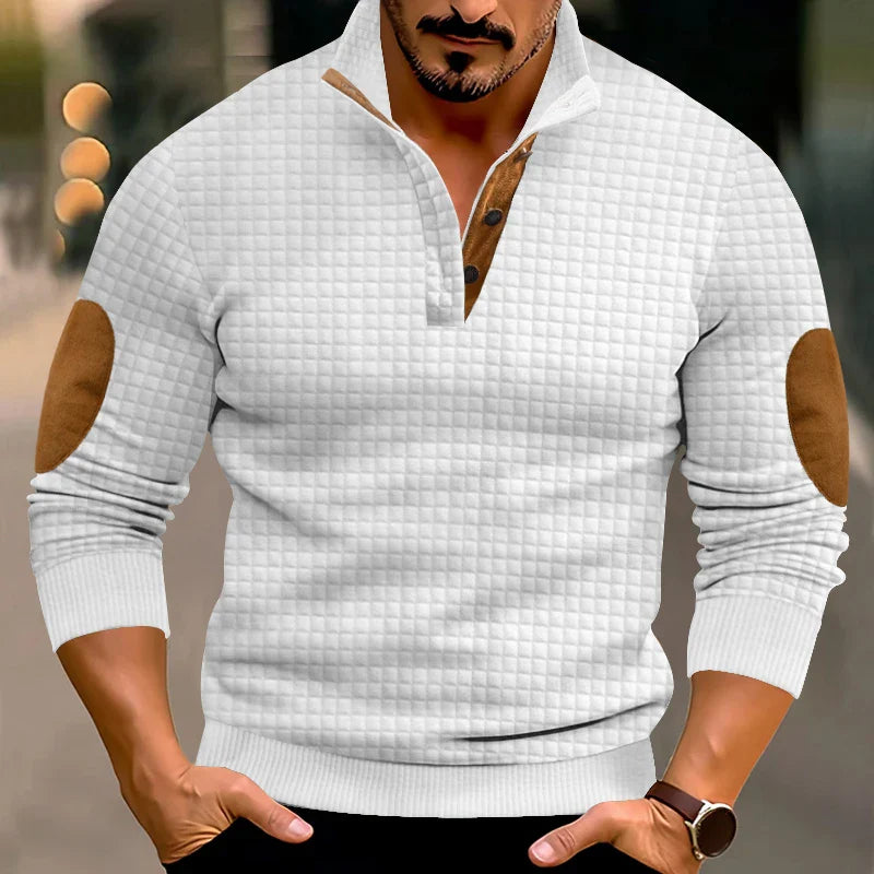 Devonshire™ | Quilted Quarter-Button Jumper