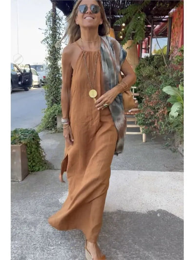 Georgina - Long Halter Dress