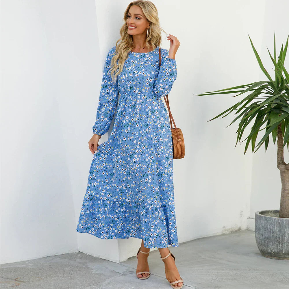 Marga – Floral Long Sleeve Maxi Dress