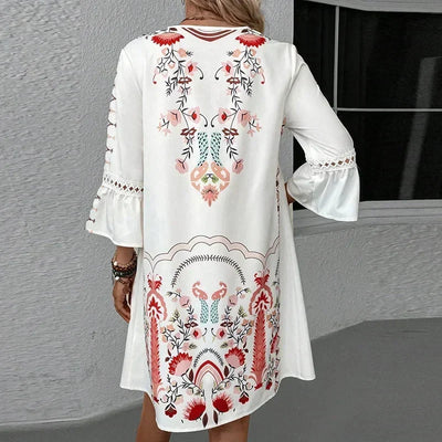 Kissia - Artistic Boho Print Dress