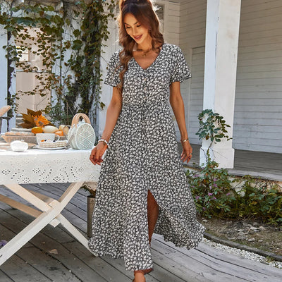 Fernleigh – Floral Button-Front Midi Dress