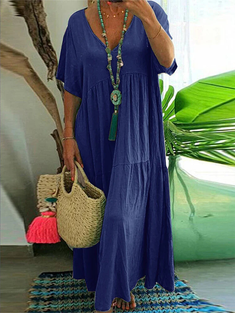 Lorna - Elegant Tummy Covering Maxi Dress