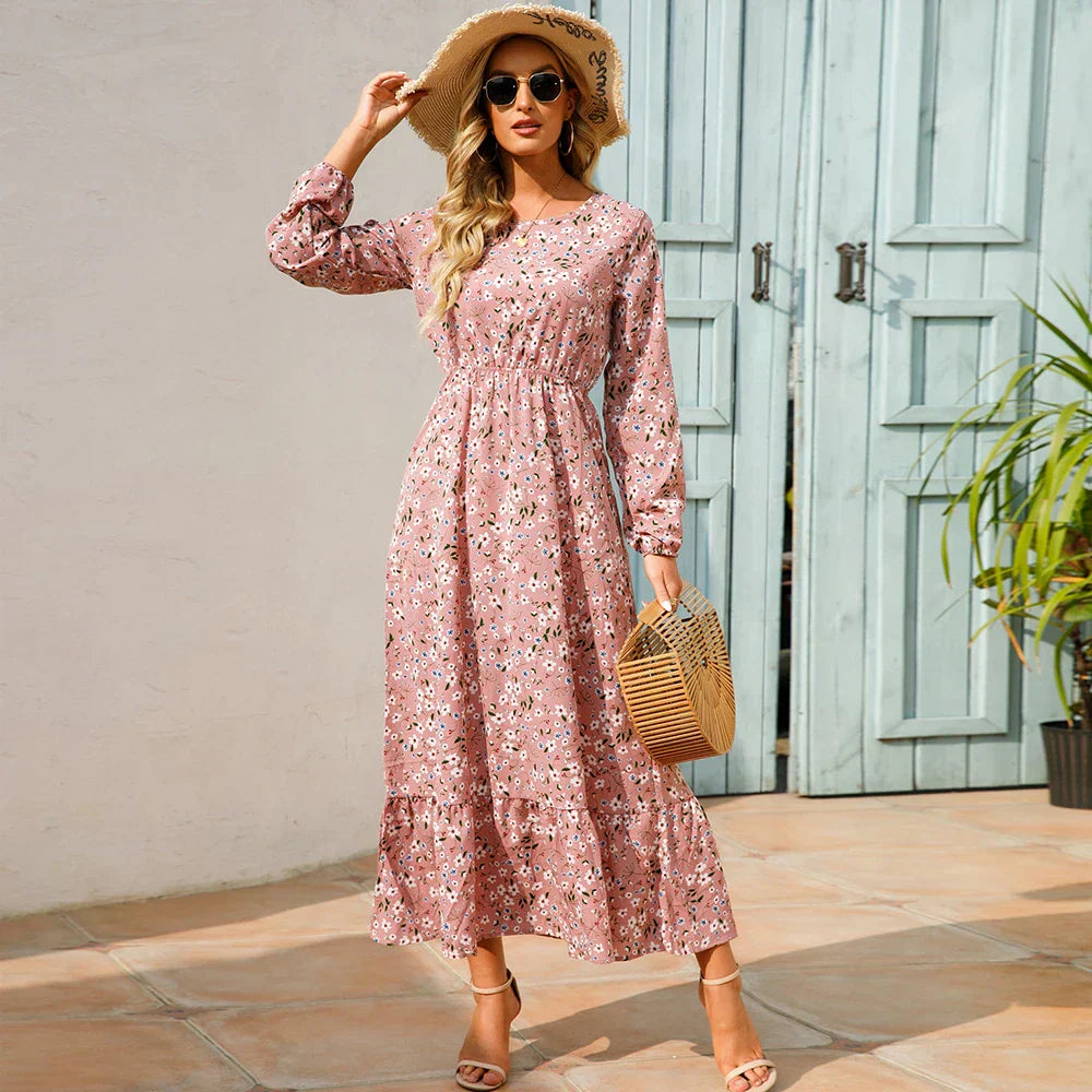 Marga – Floral Long Sleeve Maxi Dress