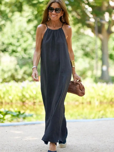 Georgina - Long Halter Dress