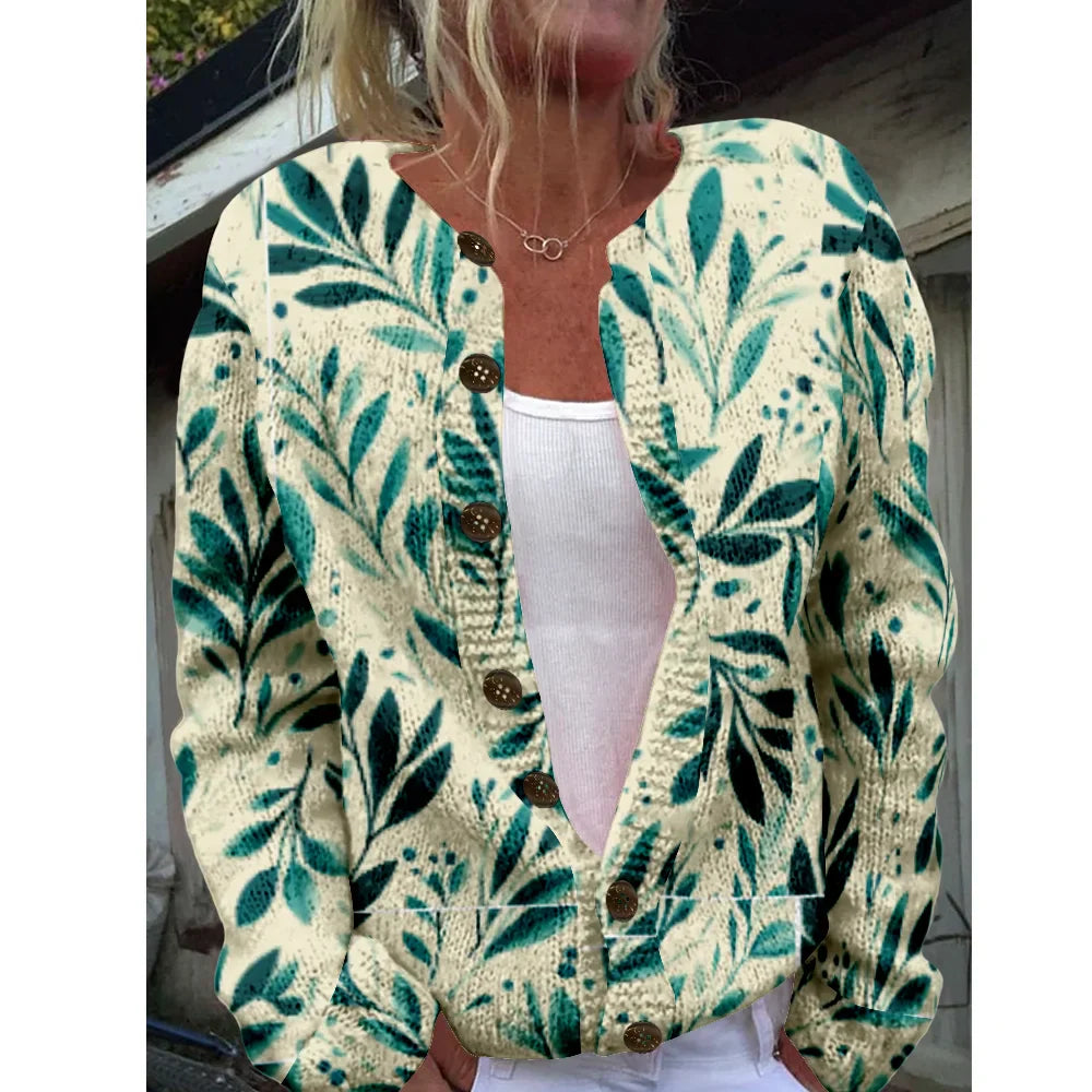 Nicolette | cardigan vest with print