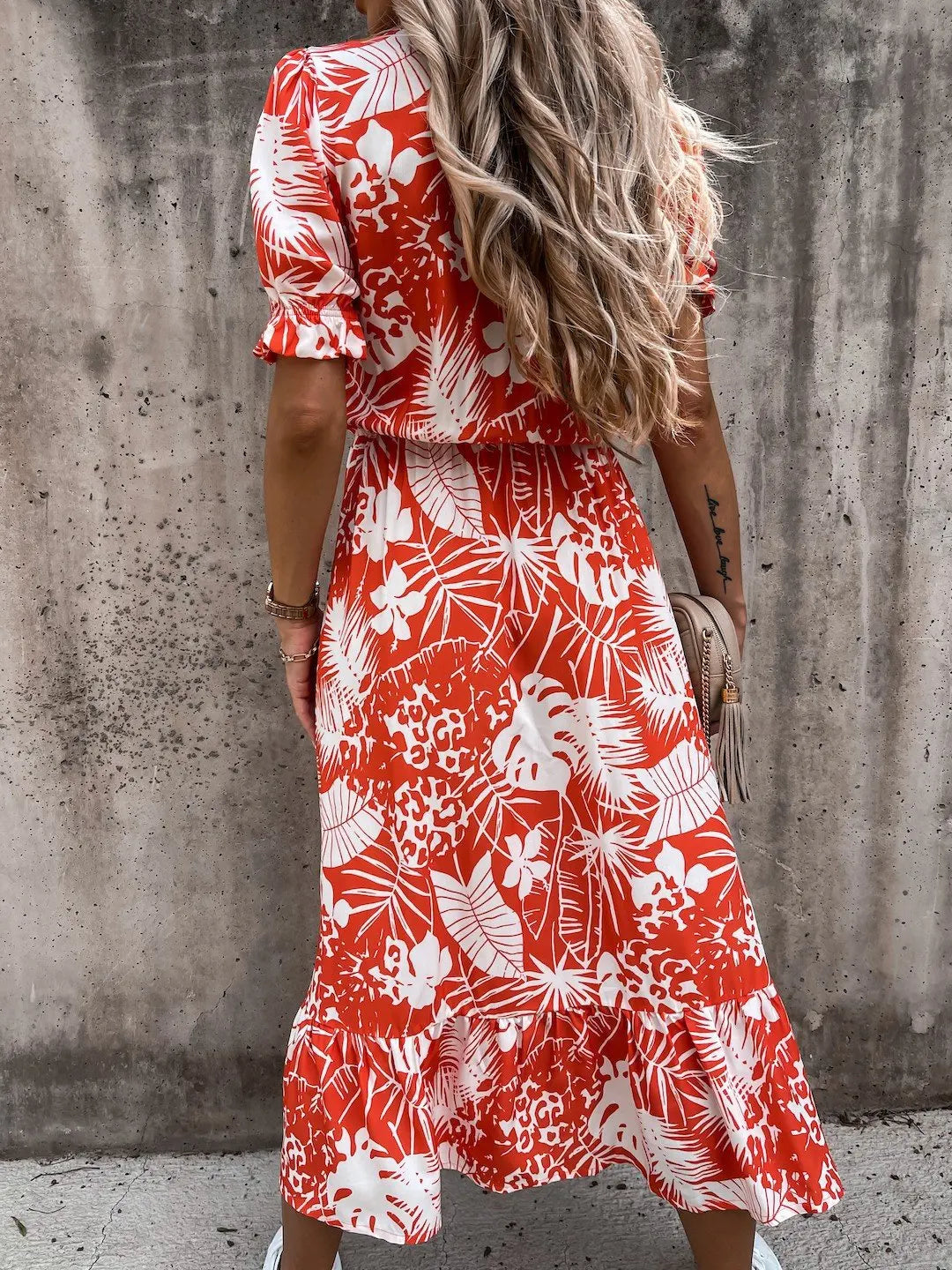 Maelis – Floral Buttoned Midi Dress