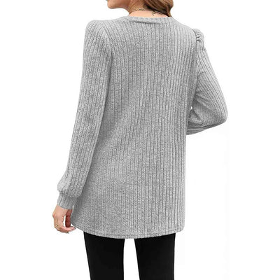 Elise – Long Rib-Knit Tunic Jumper