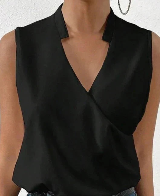 Tessa | Classic Sleeveless Solid Blouse