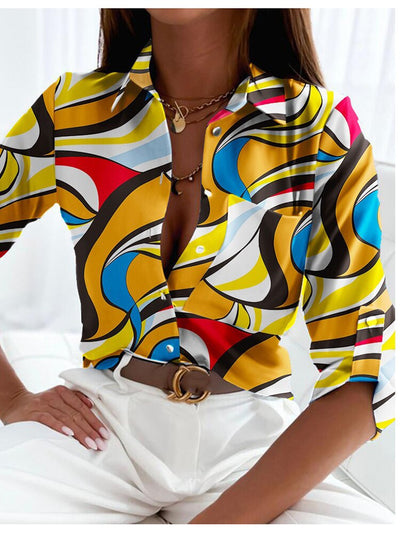 Elowen | Chic Long-Sleeve Blouse with Button Detail