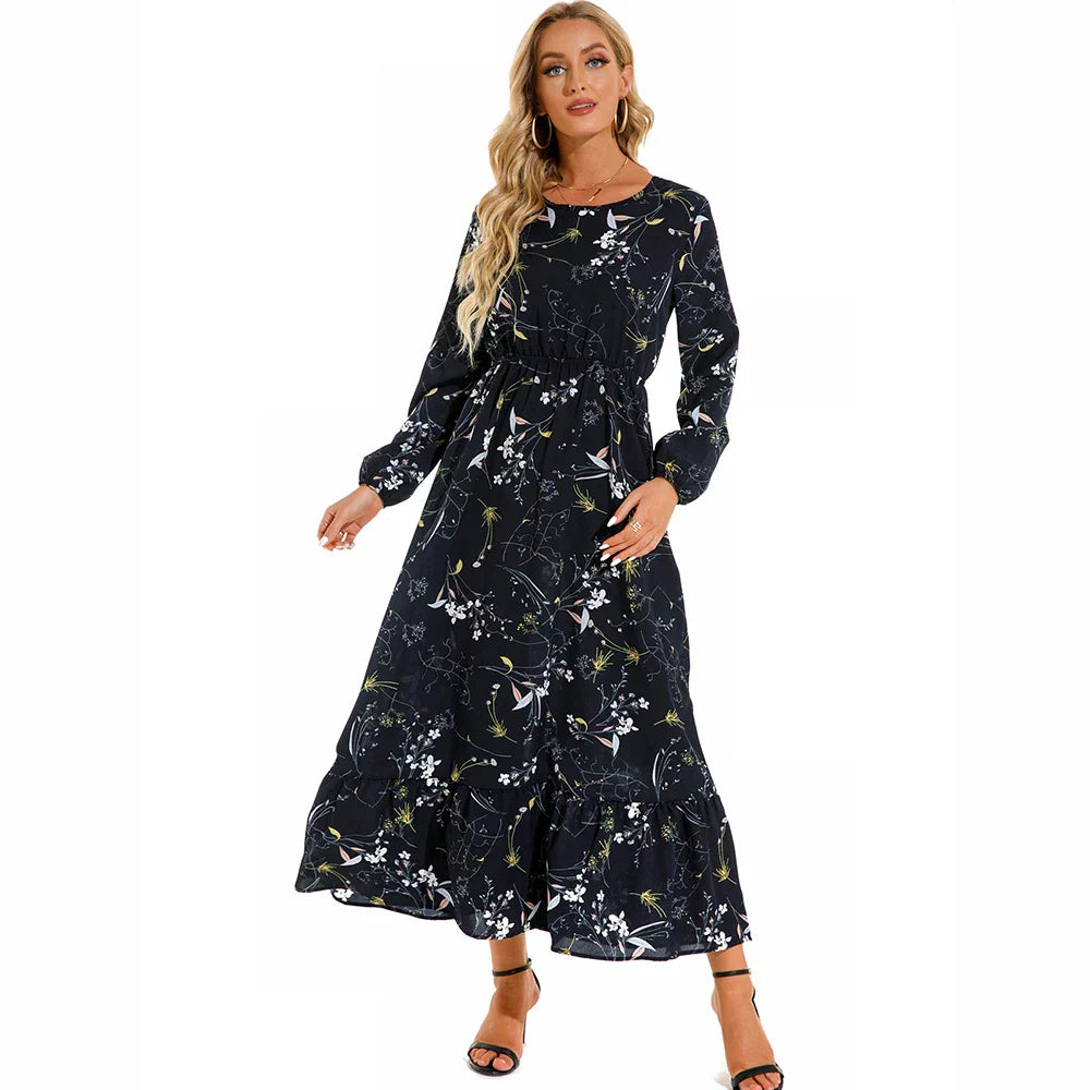 Marga – Floral Long Sleeve Maxi Dress