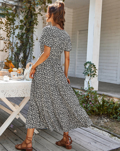 Fernleigh – Floral Button-Front Midi Dress