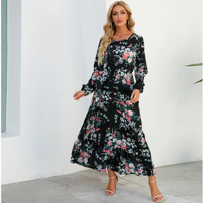 Marga – Floral Long Sleeve Maxi Dress