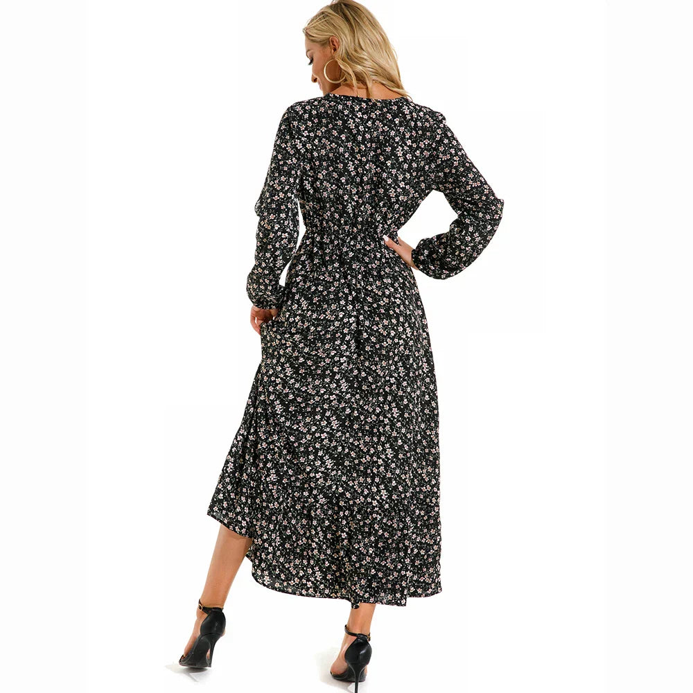 Marga – Floral Long Sleeve Maxi Dress