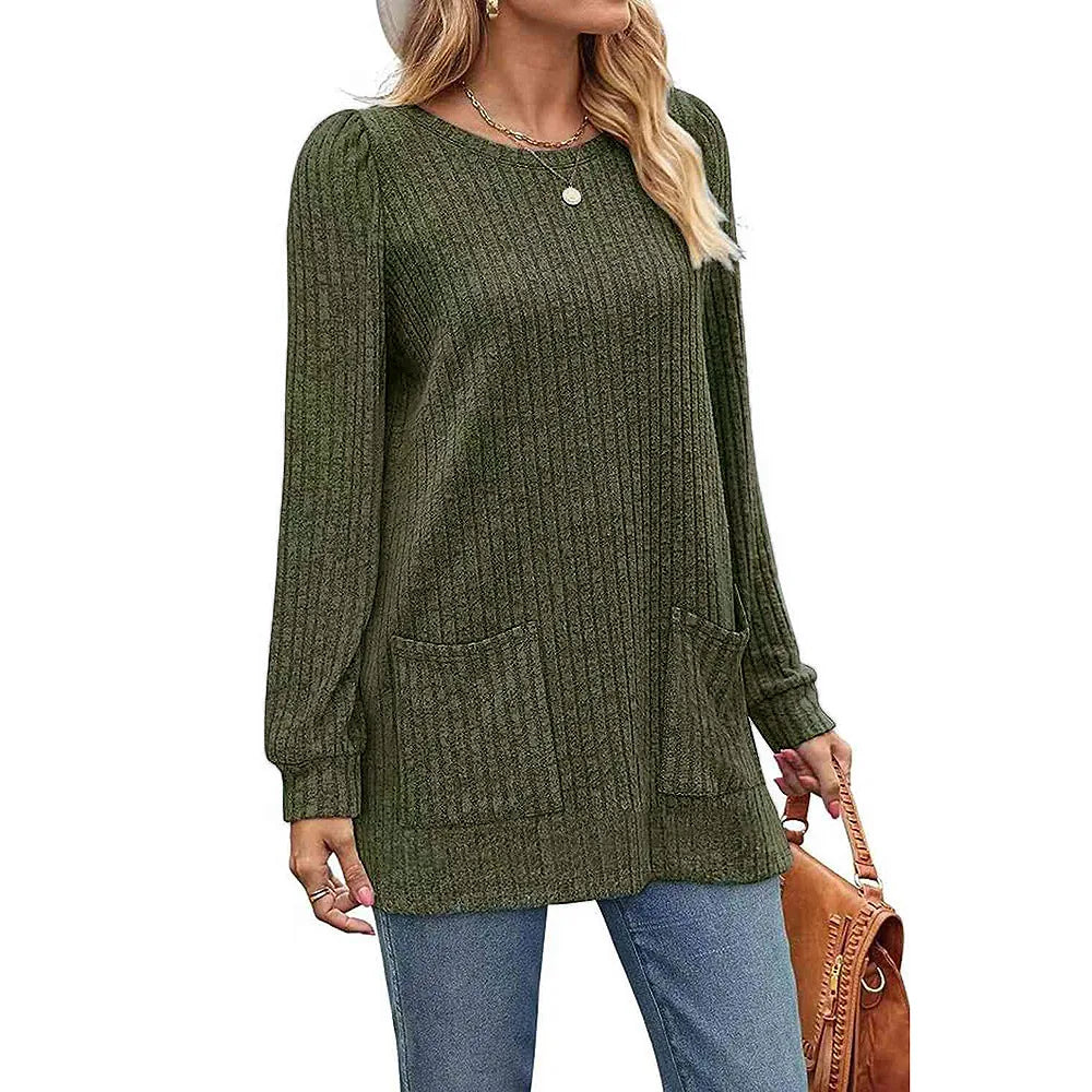 Elise – Long Rib-Knit Tunic Jumper