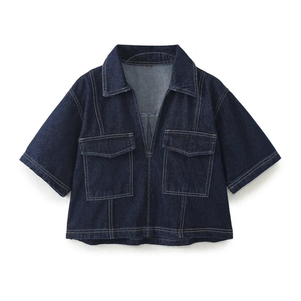 Sofia® | V-neck Denim Set